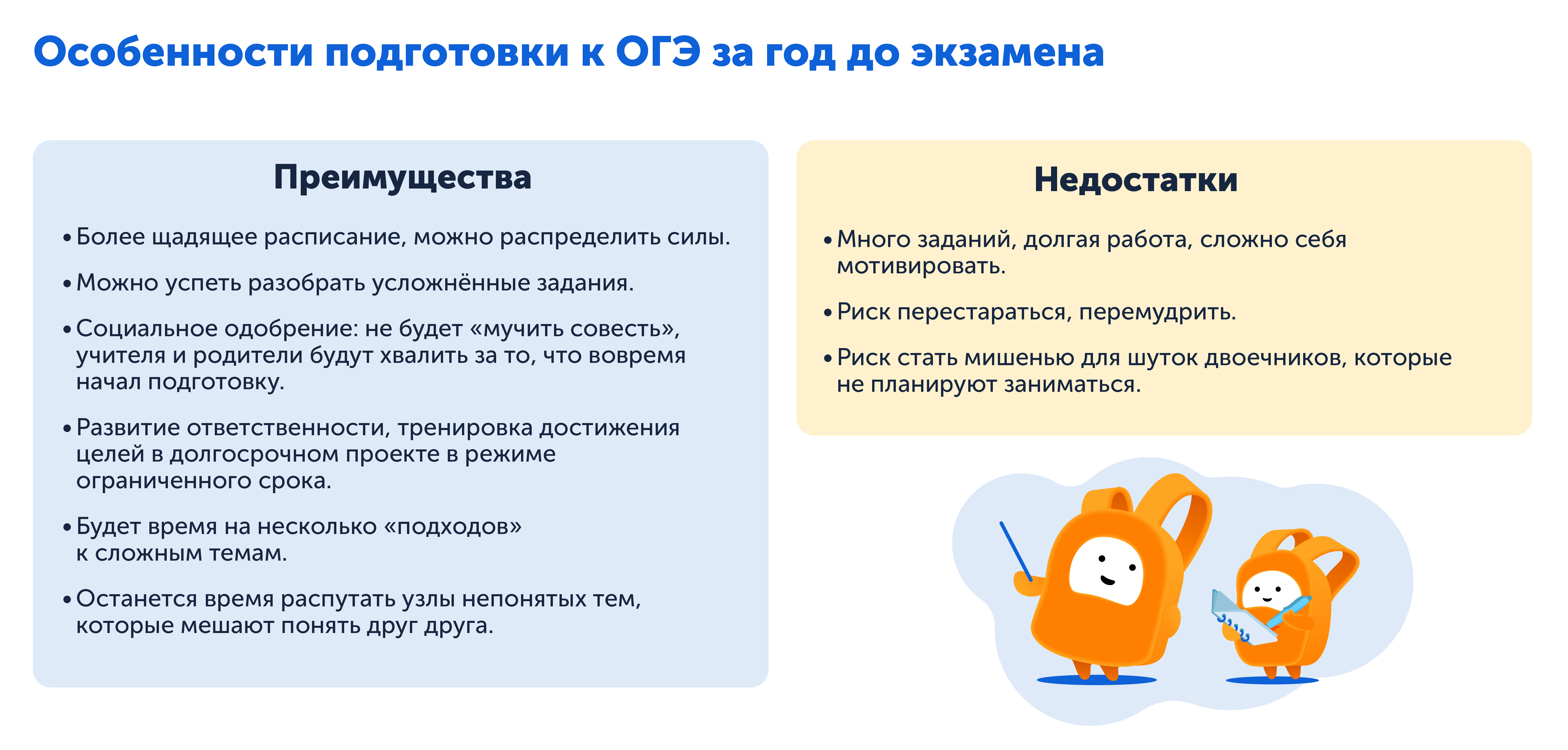 Подготовка к ОГЭ за год, фишки, недостатки и преимущества от педагогов