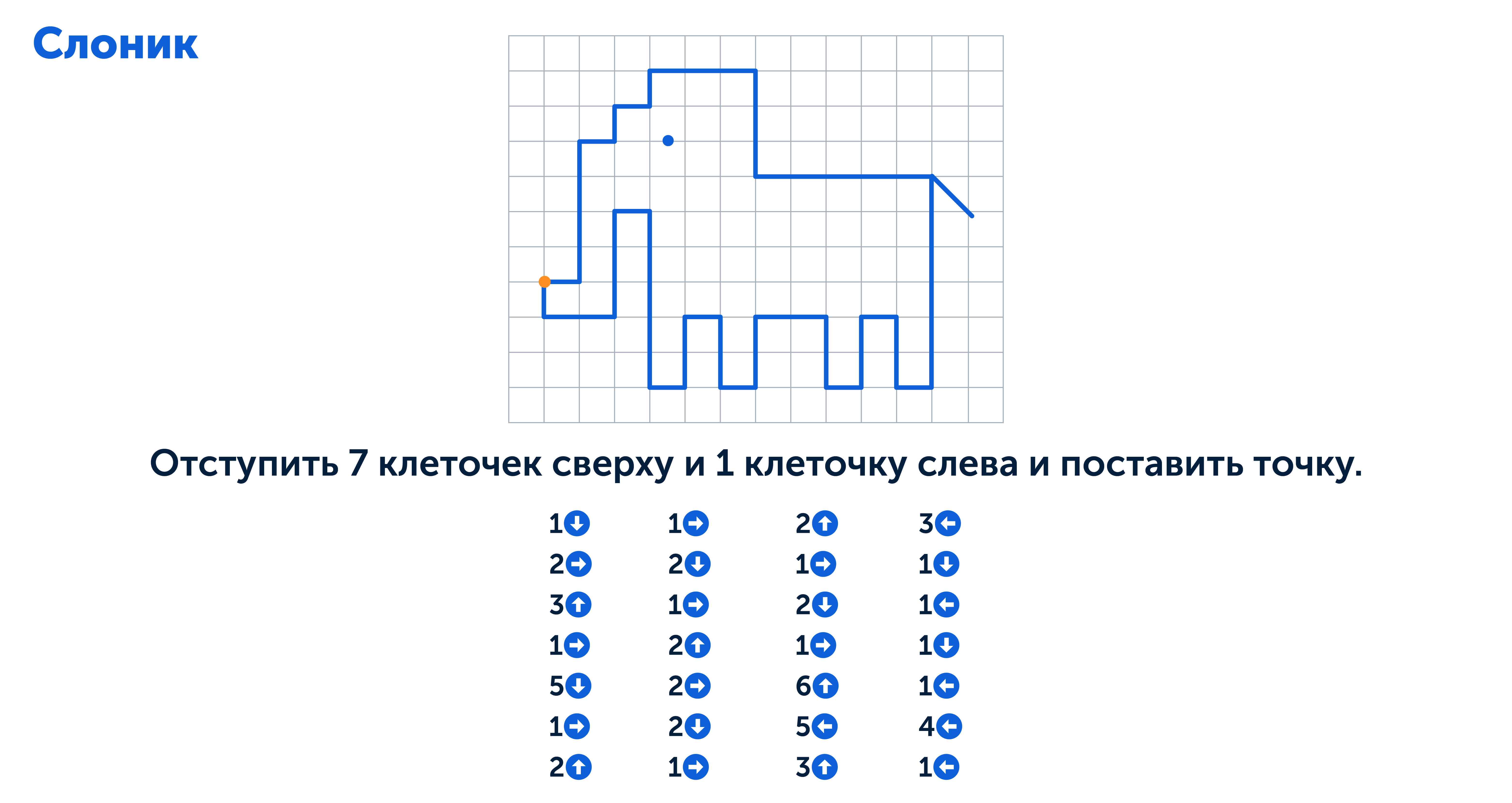 Тест на готовность к школе, пример графического диктанта