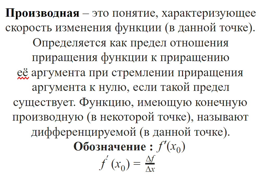 Производная