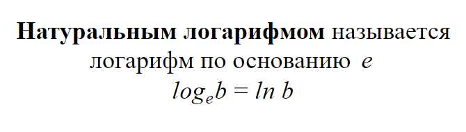 Натуральный логарифм