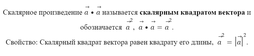 Скалярный квадрат вектора